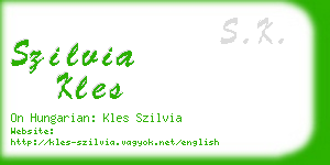 szilvia kles business card